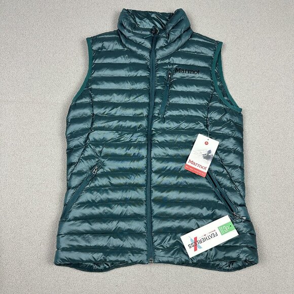 New Marmot Women's Avant Vest NWT Featherless Down Alternative Deep Teal Medium - Picture 2 of 9